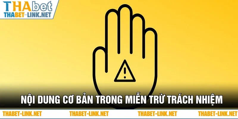 Những nội dung cơ bản có trong quy định miễn trừ trách nhiệm